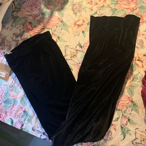 Ellen Tracy Women’s Black Velvet Pants Size X Large